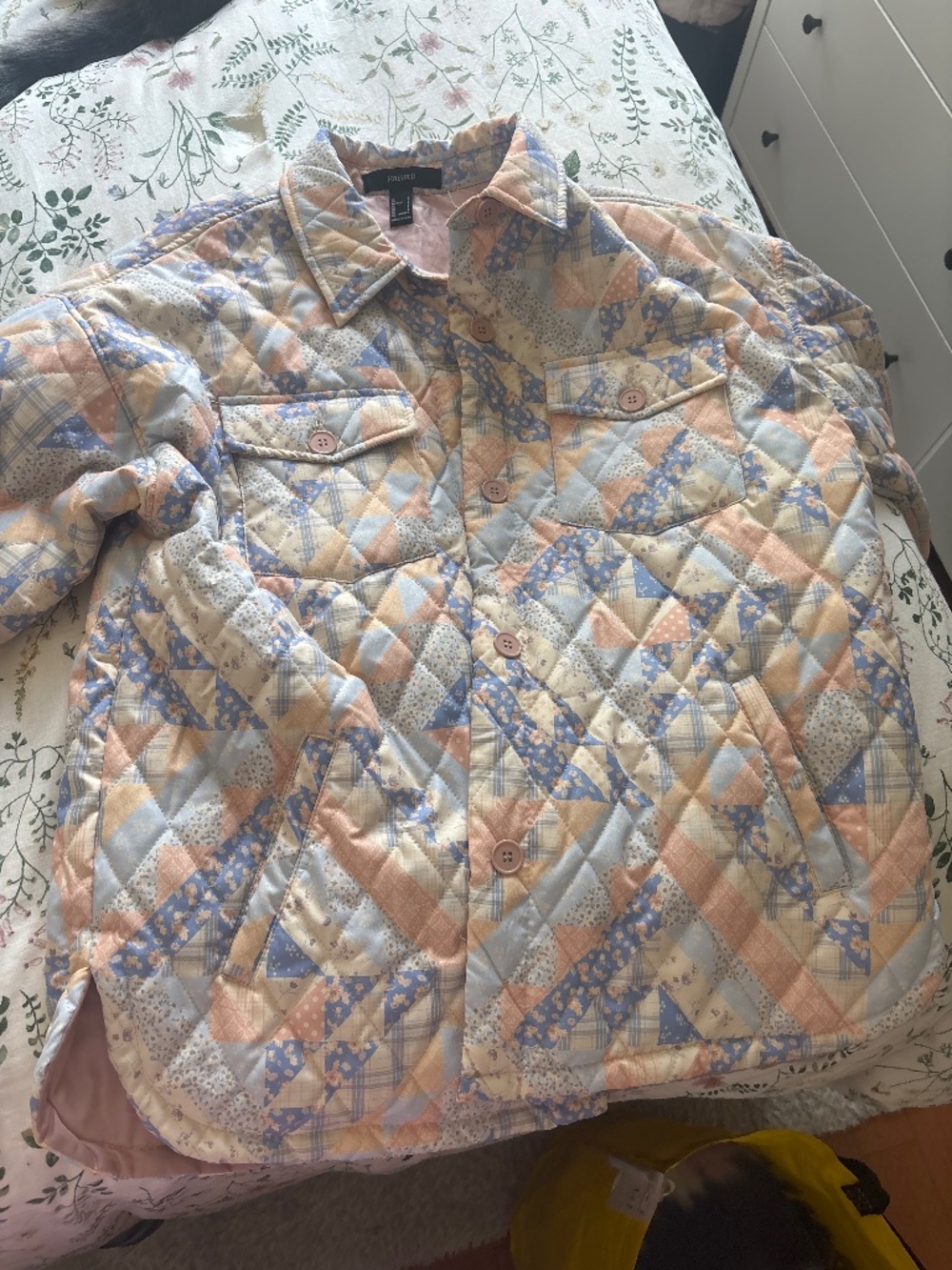 Faux quilted jacket